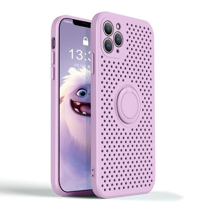 Heat Dissipation Honeycombe Phone Case With Holder For iPhone